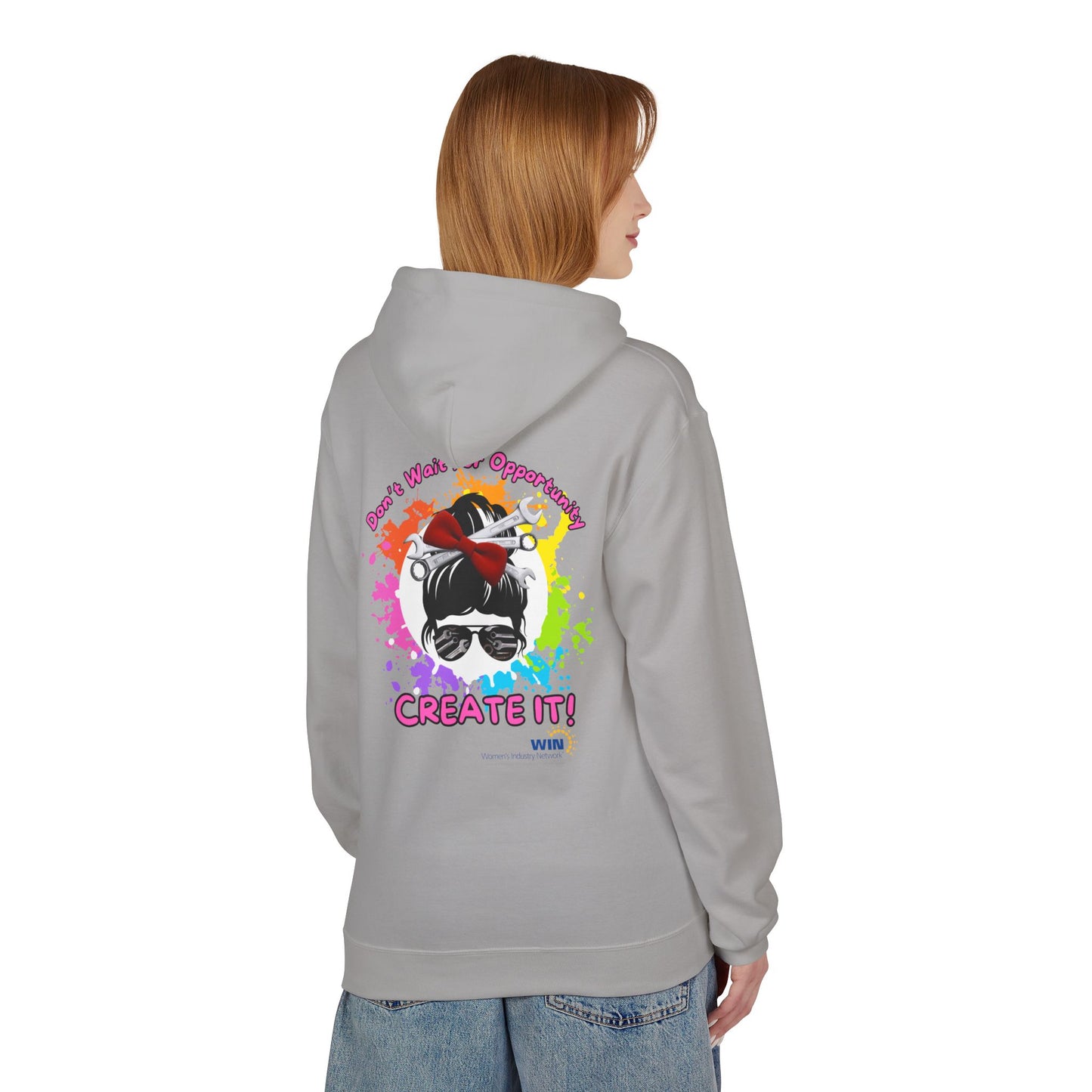 Shop Grrl - Unisex Midweight Softstyle Fleece Hoodie - Don't wait for opportunity
