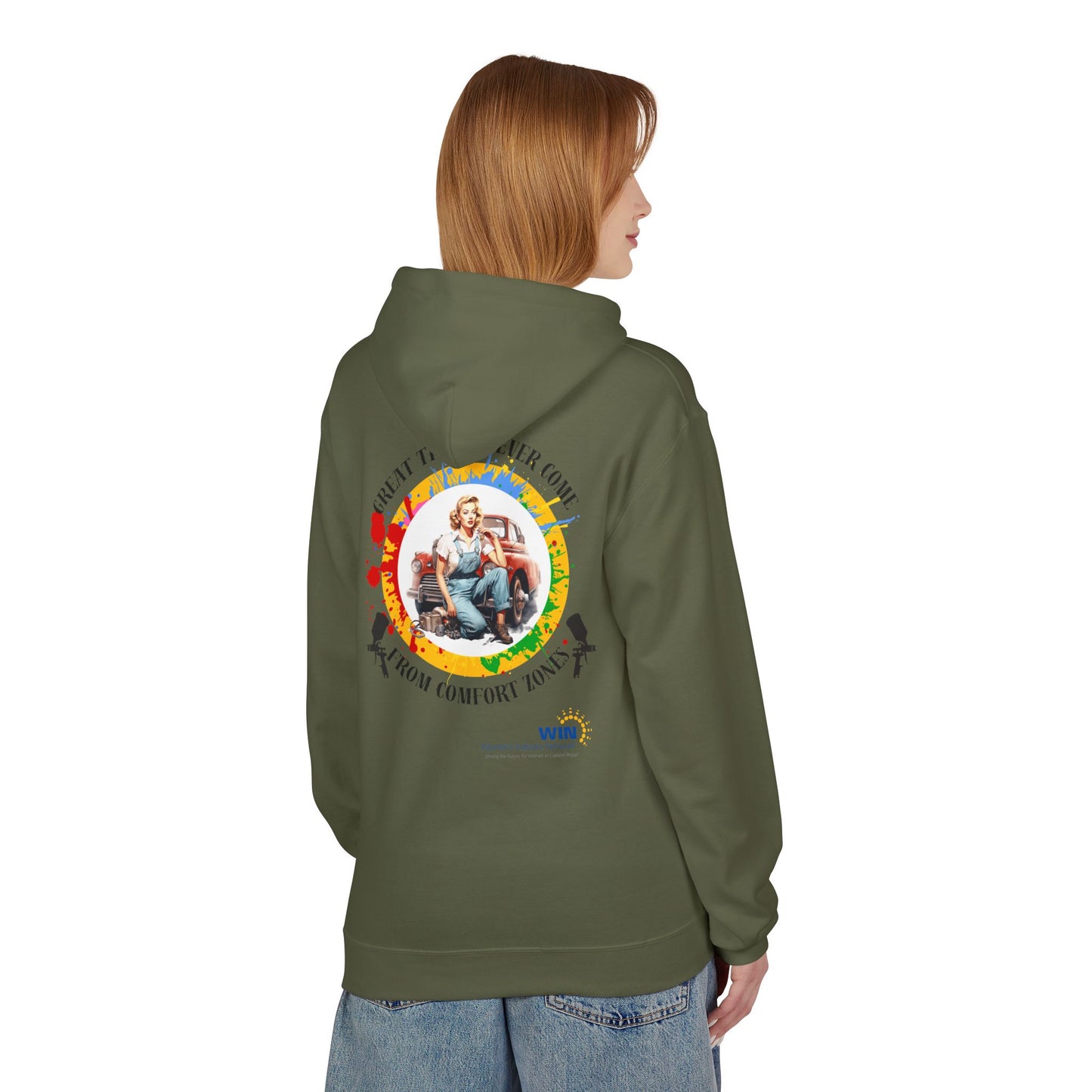 Shop Grrl - Unisex Midweight Softstyle Fleece Hoodie - Comfort Zone