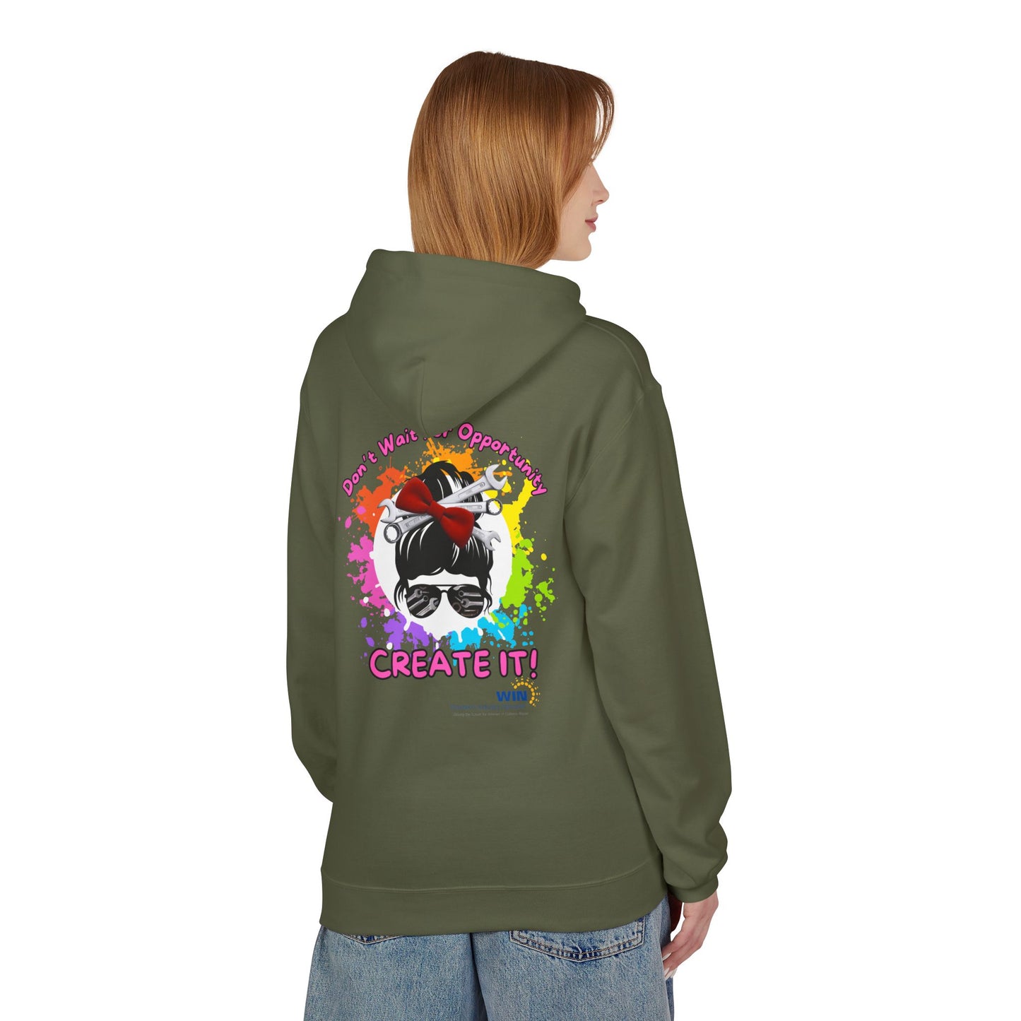 Shop Grrl - Unisex Midweight Softstyle Fleece Hoodie - Don't wait for opportunity