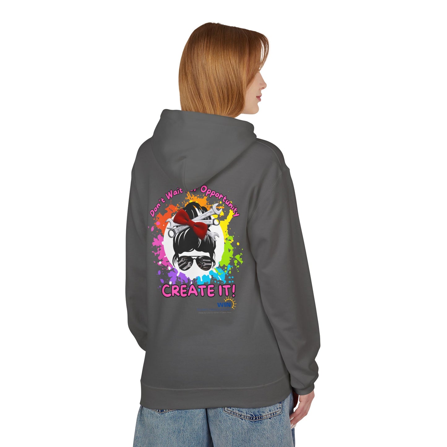 Shop Grrl - Unisex Midweight Softstyle Fleece Hoodie - Don't wait for opportunity