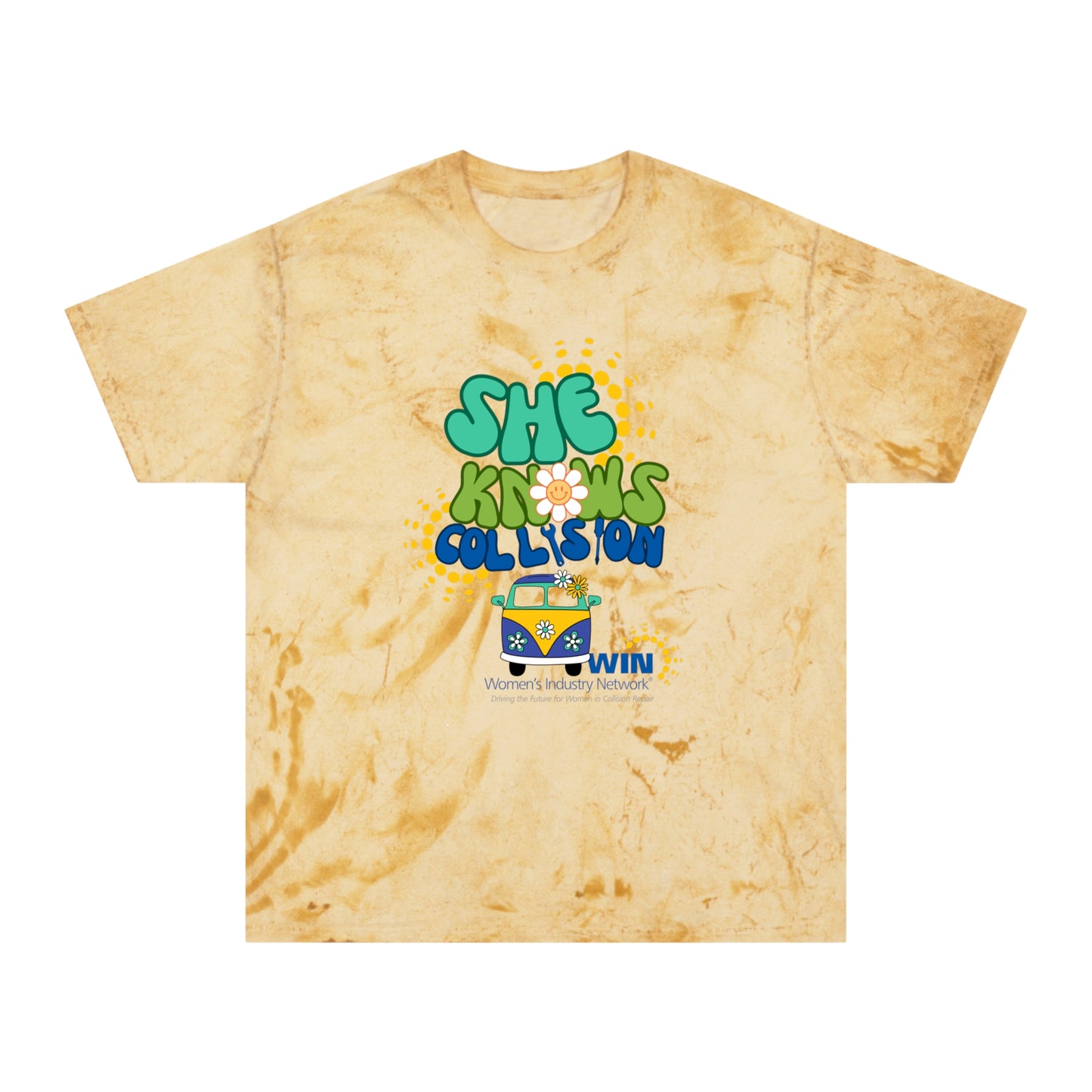 2025 "She Knows Collision" Unisex Color Blast T-Shirt - Limited Run
