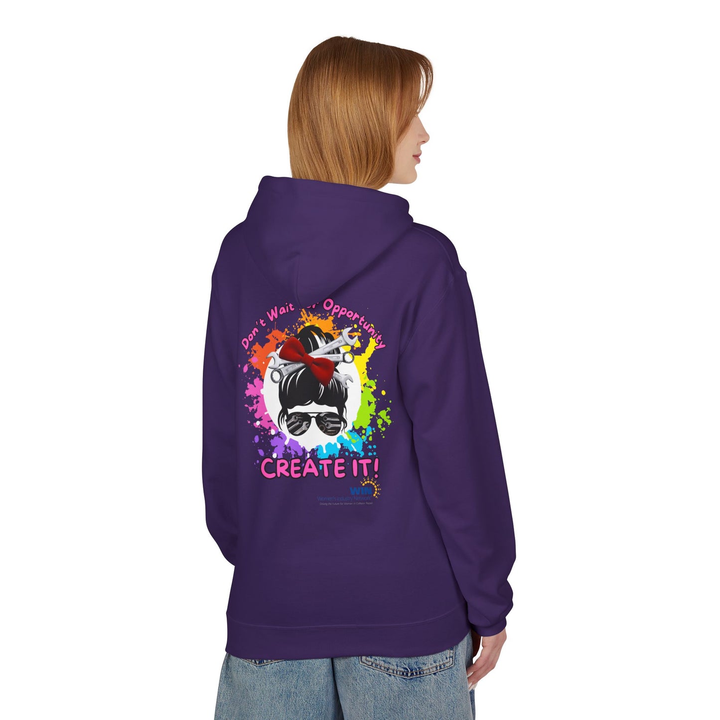 Shop Grrl - Unisex Midweight Softstyle Fleece Hoodie - Don't wait for opportunity
