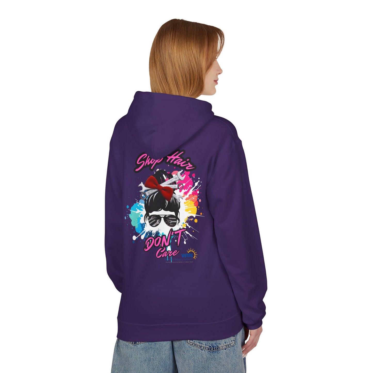 Shop Grrl - Unisex Midweight Softstyle Fleece Hoodie - Shop Hair Don't Care