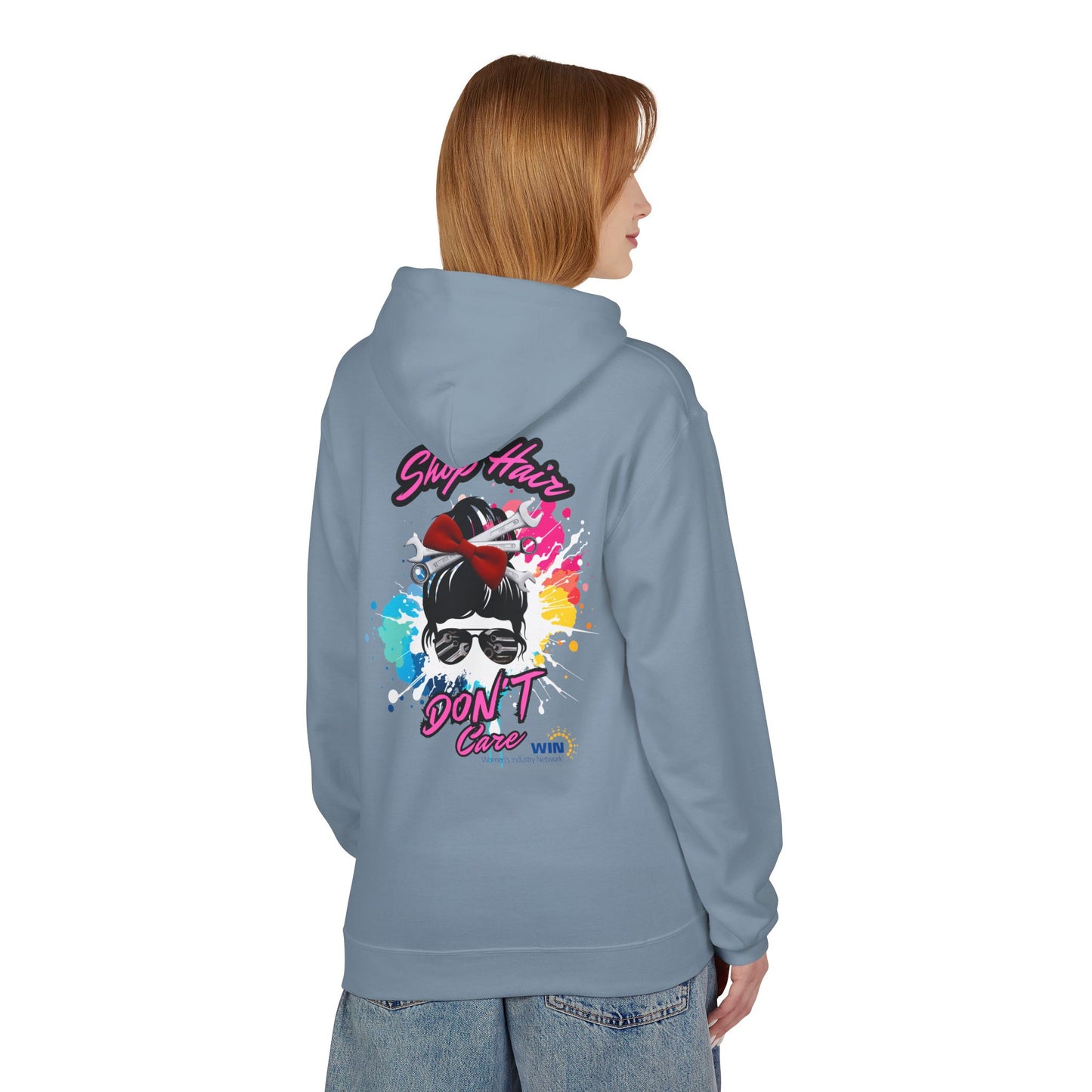 Shop Grrl - Unisex Midweight Softstyle Fleece Hoodie - Shop Hair Don't Care