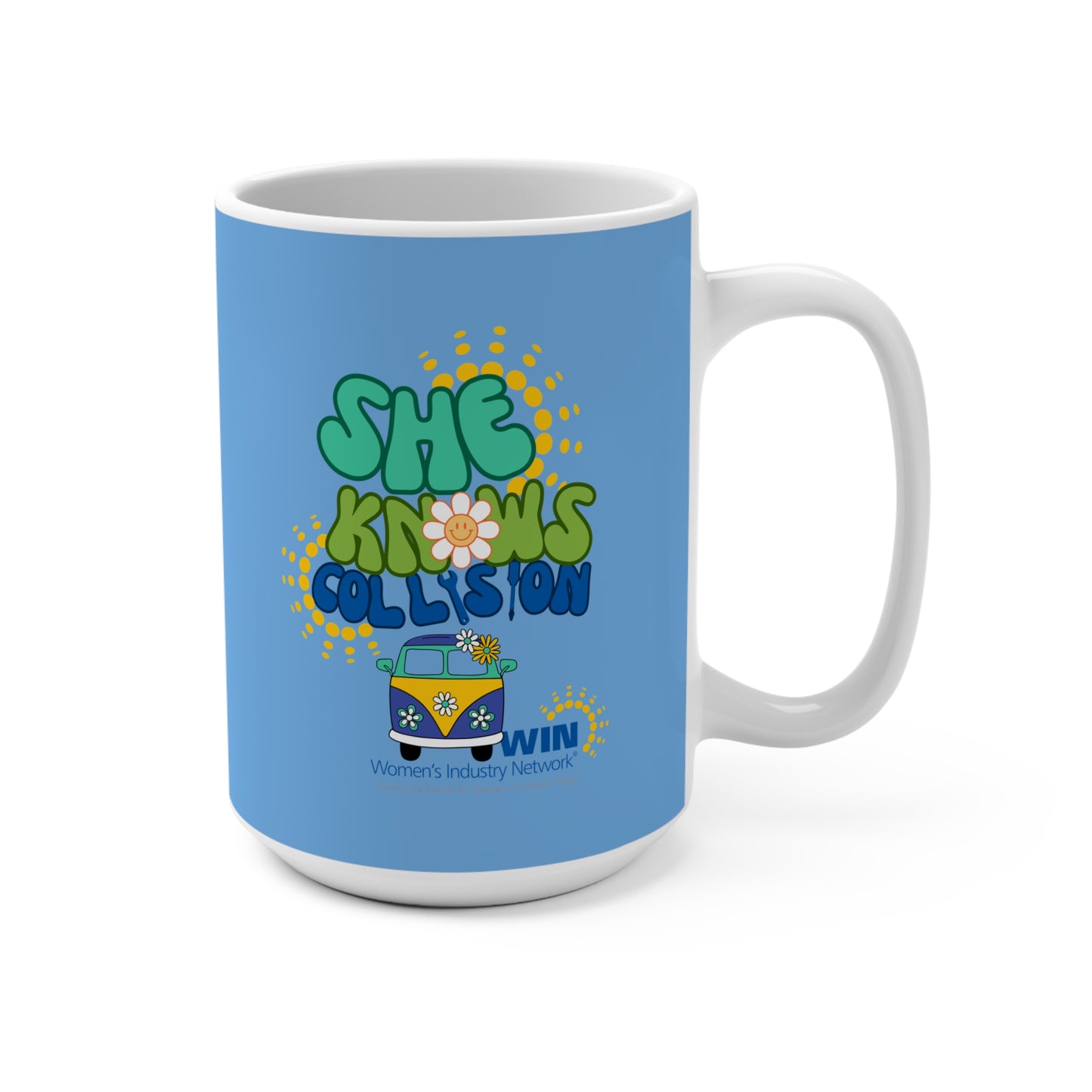 She Knows Collision Mug 15oz