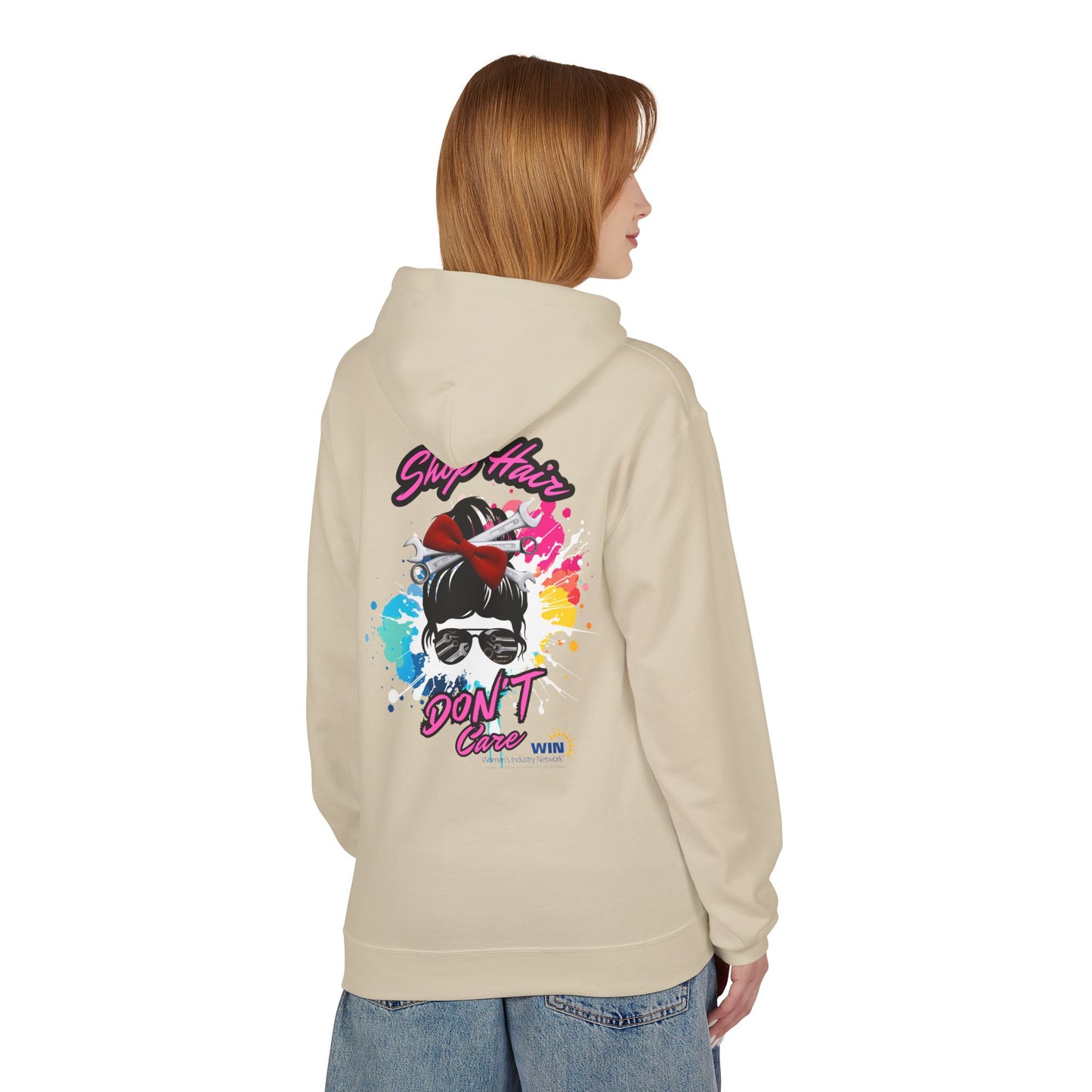 Shop Grrl - Unisex Midweight Softstyle Fleece Hoodie - Shop Hair Don't Care