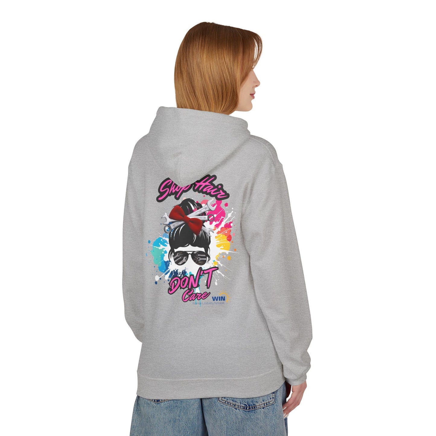 Shop Grrl - Unisex Midweight Softstyle Fleece Hoodie - Shop Hair Don't Care
