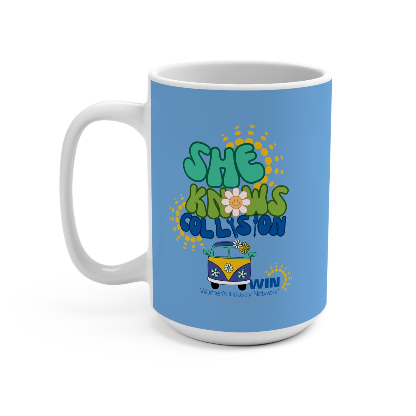 She Knows Collision Mug 15oz