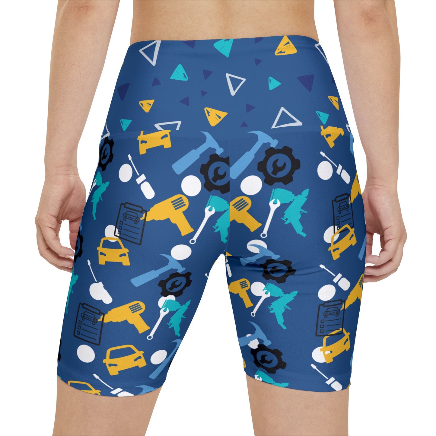 She Knows Collision - Women's Workout Shorts (AOP)