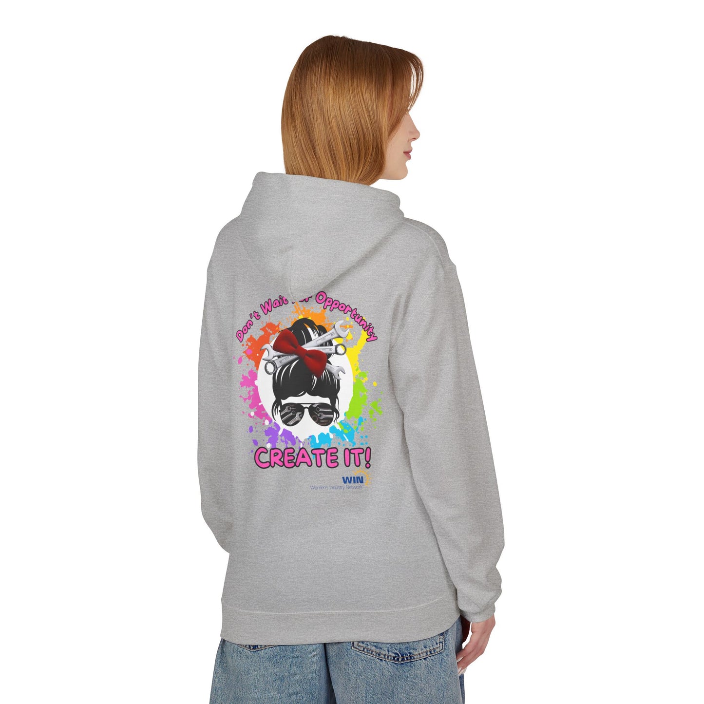 Shop Grrl - Unisex Midweight Softstyle Fleece Hoodie - Don't wait for opportunity