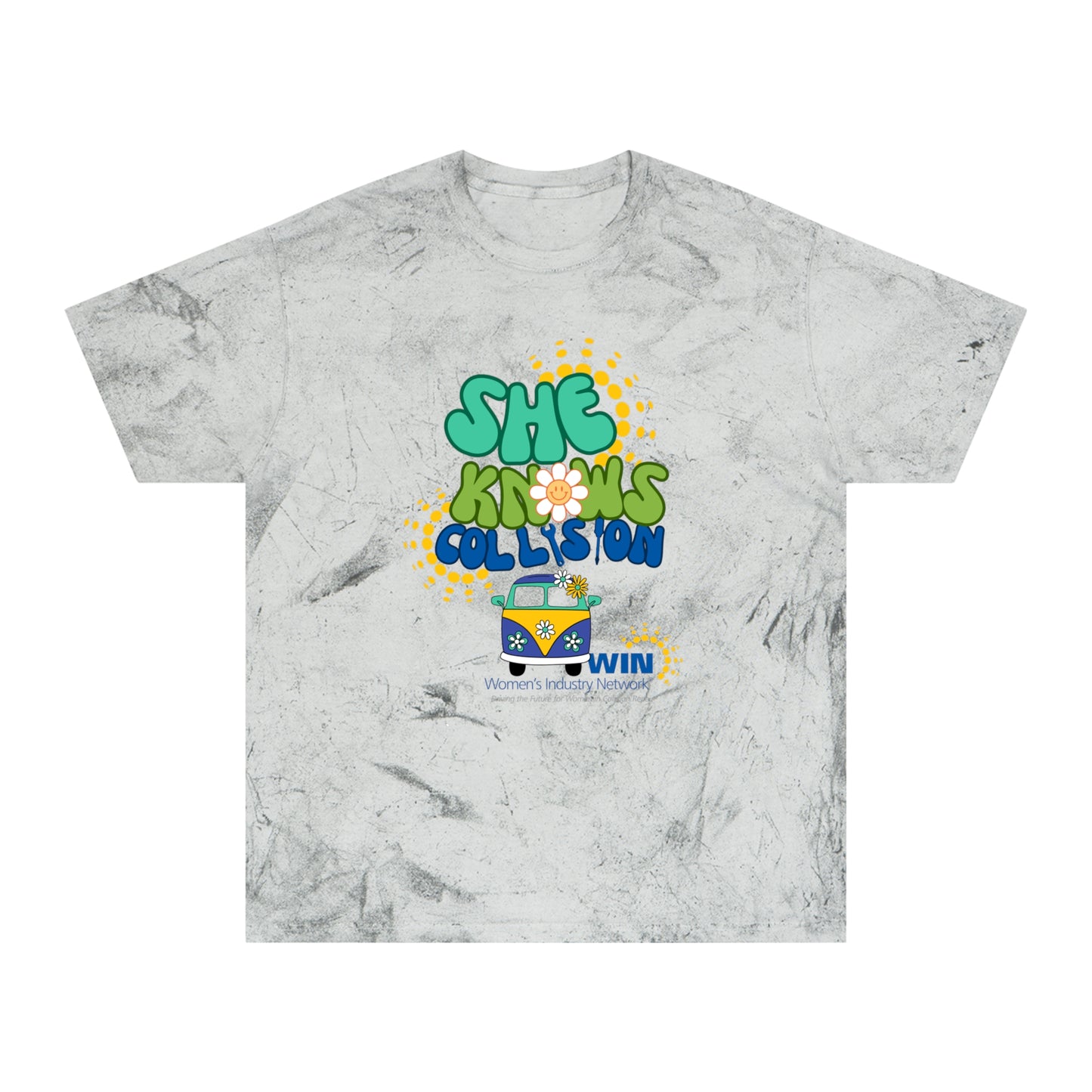 2025 "She Knows Collision" Unisex Color Blast T-Shirt - Limited Run
