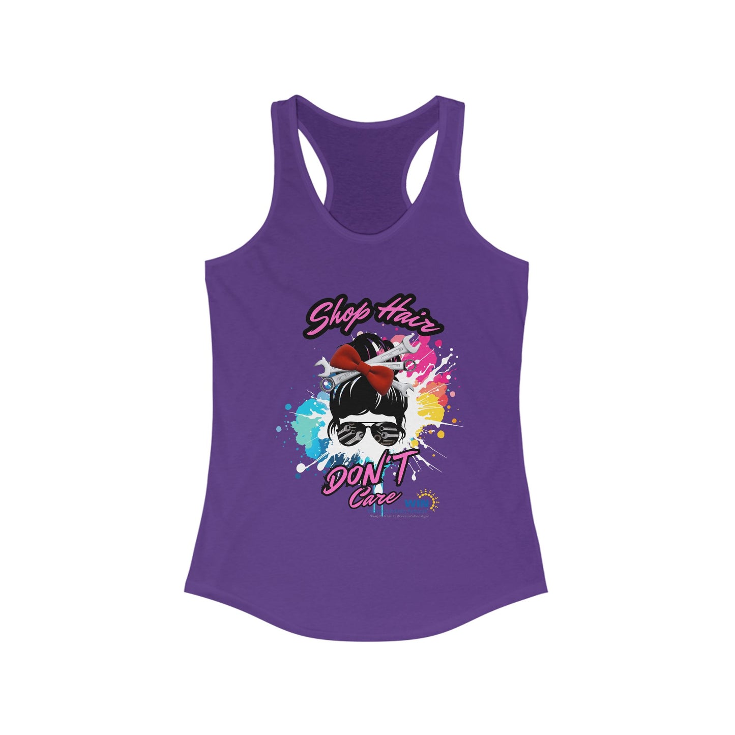Shop Grrl - Women's Ideal Racerback Tank - Shop Hair Don't Care