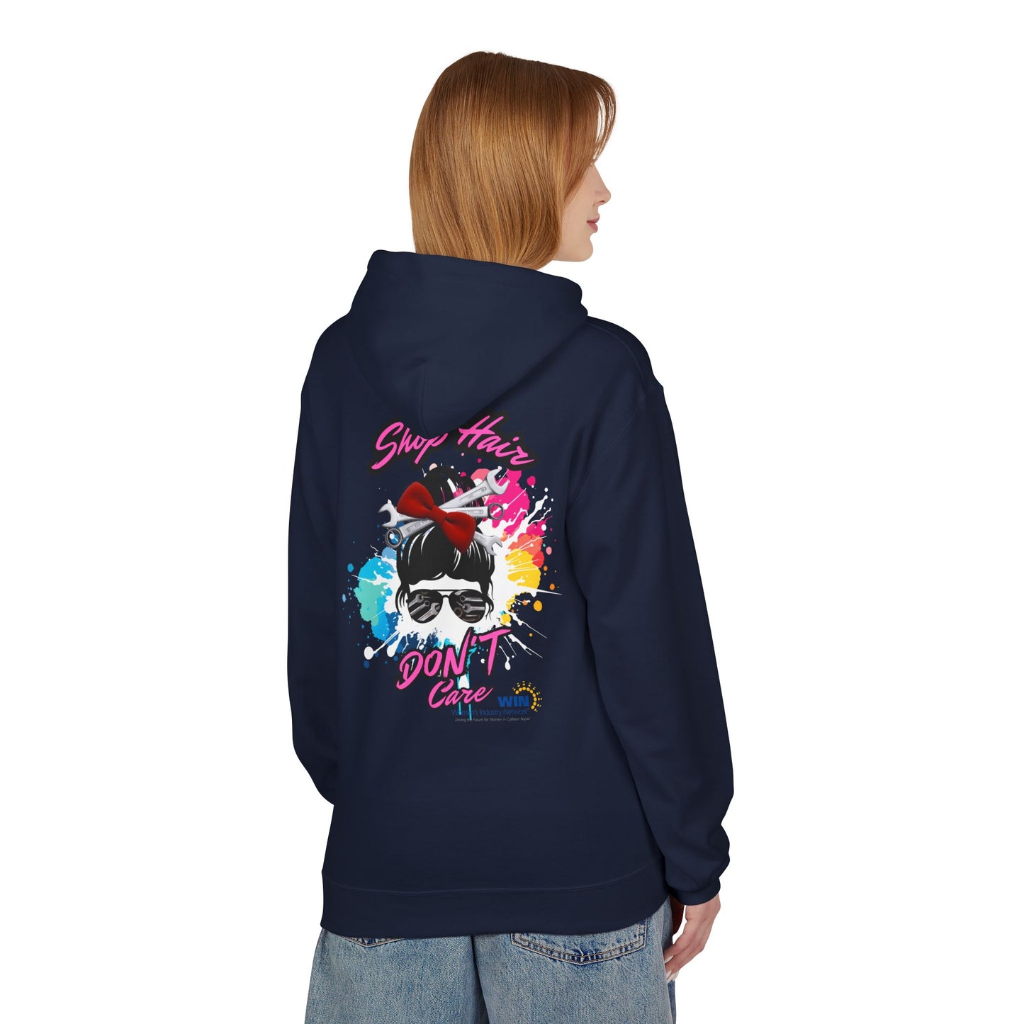 Shop Grrl - Unisex Midweight Softstyle Fleece Hoodie - Shop Hair Don't Care