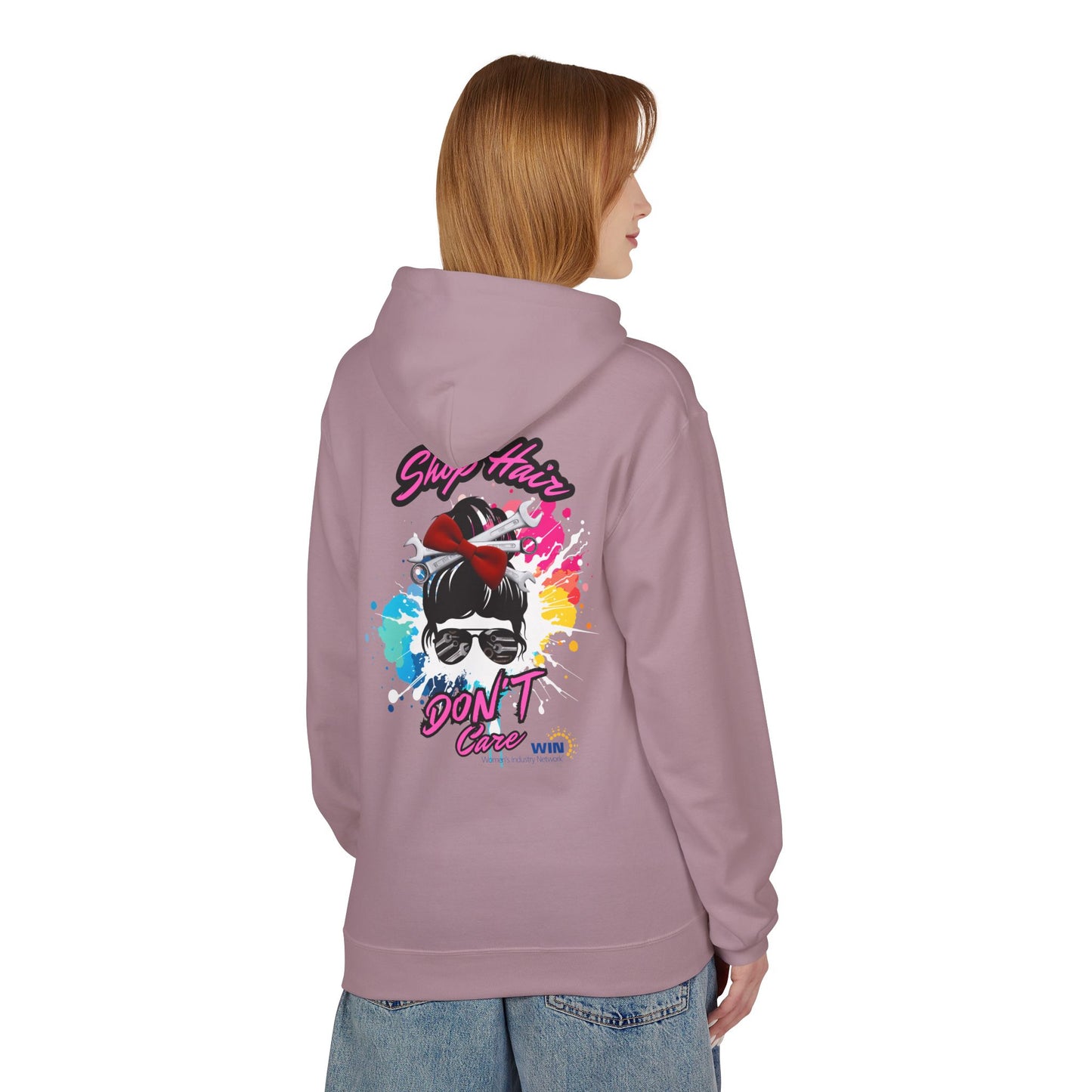 Shop Grrl - Unisex Midweight Softstyle Fleece Hoodie - Shop Hair Don't Care