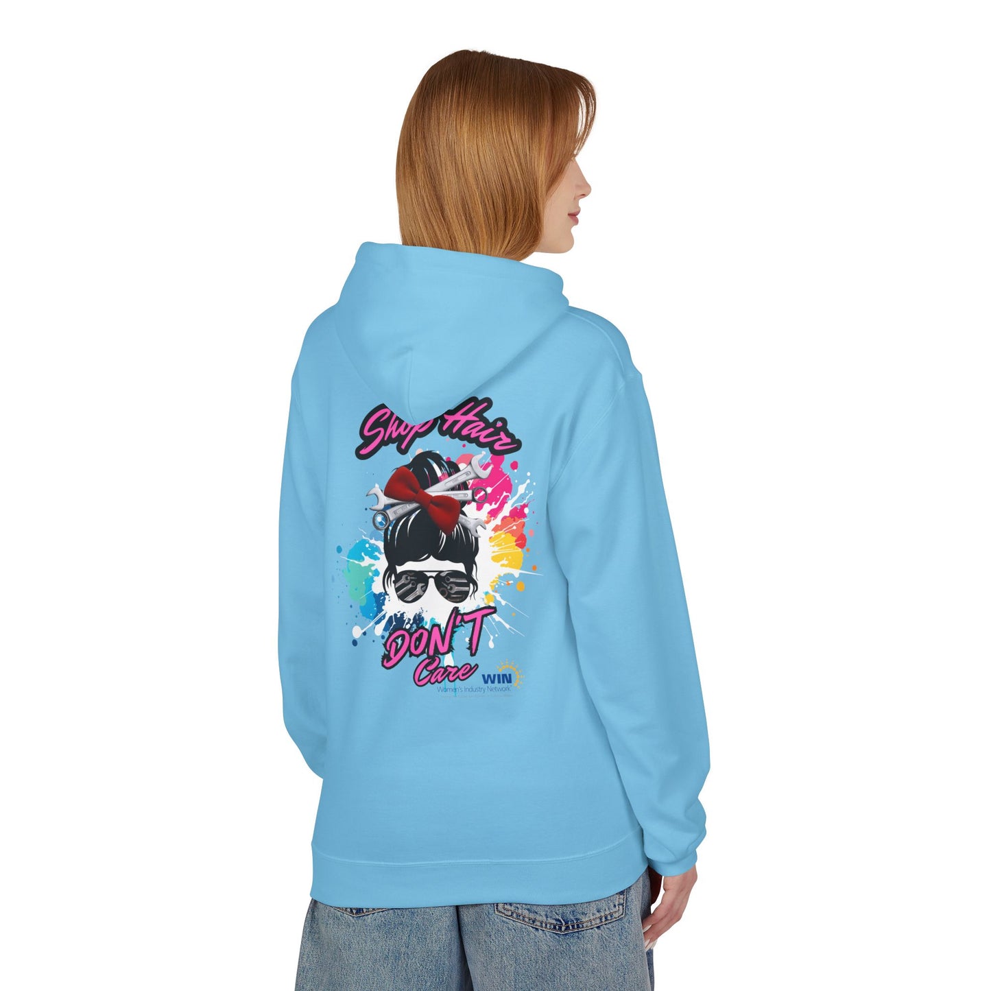 Shop Grrl - Unisex Midweight Softstyle Fleece Hoodie - Shop Hair Don't Care