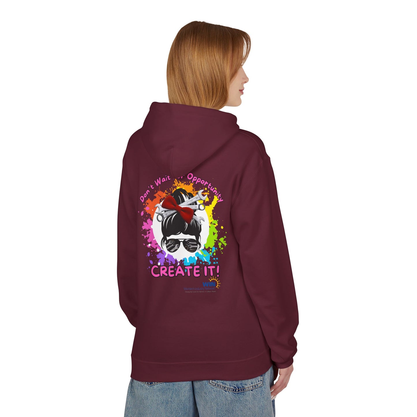 Shop Grrl - Unisex Midweight Softstyle Fleece Hoodie - Don't wait for opportunity