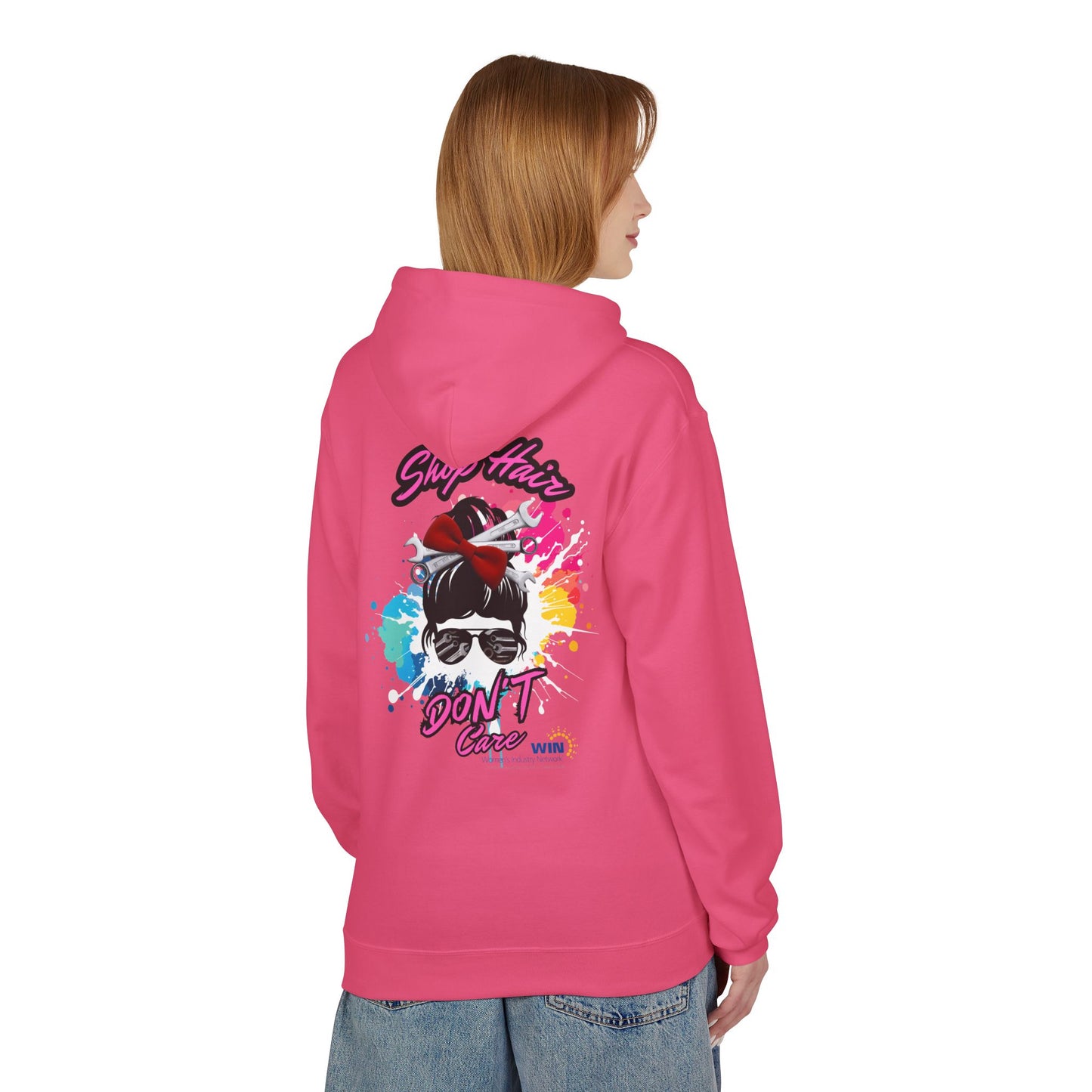 Shop Grrl - Unisex Midweight Softstyle Fleece Hoodie - Shop Hair Don't Care